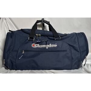 Vintage Champion Sports, Travel, Gym Bag Navy Blue XL Duffel Bag Excellent
